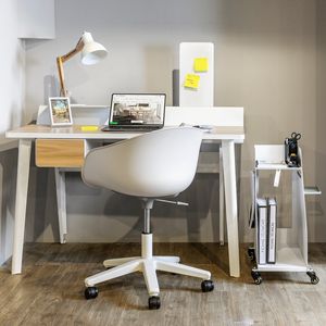 Escritorio Moffi Blanco con madera