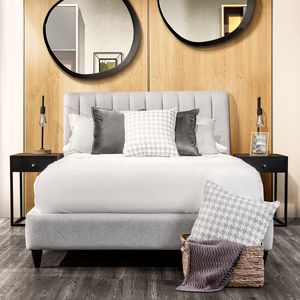 Cama Viena Gris Claro Individual