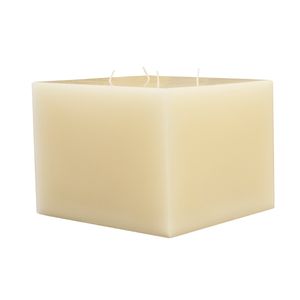 Cirio Lilin cuadrado Ivory  chico