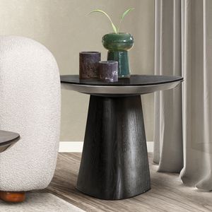 Mesa auxiliar Gin Roble Negro 57x56x50