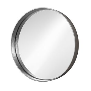 Espejo Anillo Piel Silver 80 cm